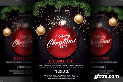 CM - Merry Christmas Party Flyer Template 2058399