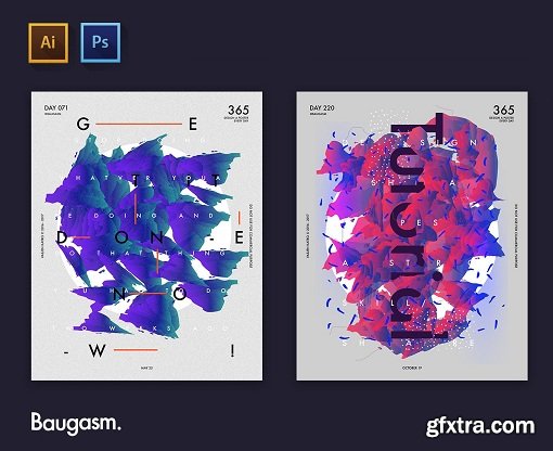 Baugasm™ Series #3 - Create an Abstract Poster with Gradient Shapes