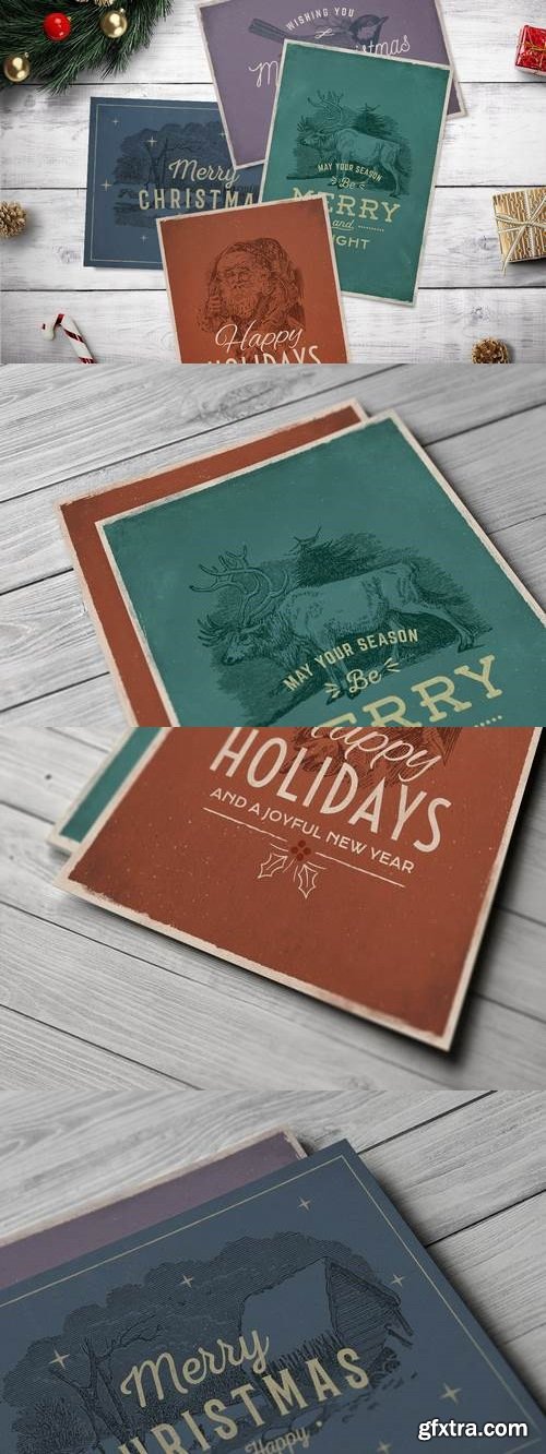 4 Vintage Christmas Cards vol. 2