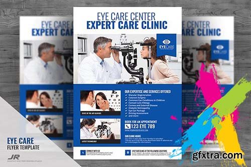 CreativeMarket - Eye Care Ophthalmology Center Flyer 2082351