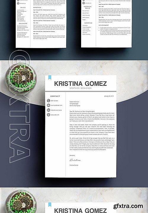 CM - Resume Template 2 Pages Cool 2090600