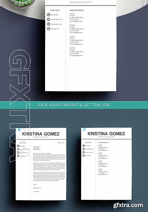 CM - Resume Template 2 Pages Cool 2090600