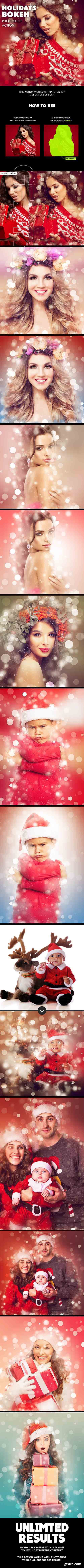 GraphicRiver - Holidays Bokeh Photoshop Action 21054884