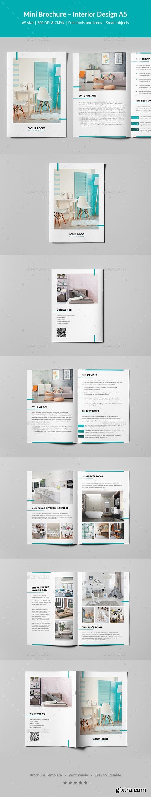 GraphicRiver - Mini Brochure – Interior Design A5 21001702