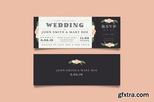 Wedding Invitation Ticket