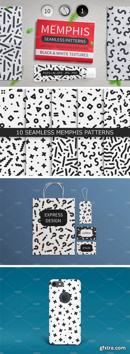 CM - Trendy Memphis Seamless Patterns 2053860