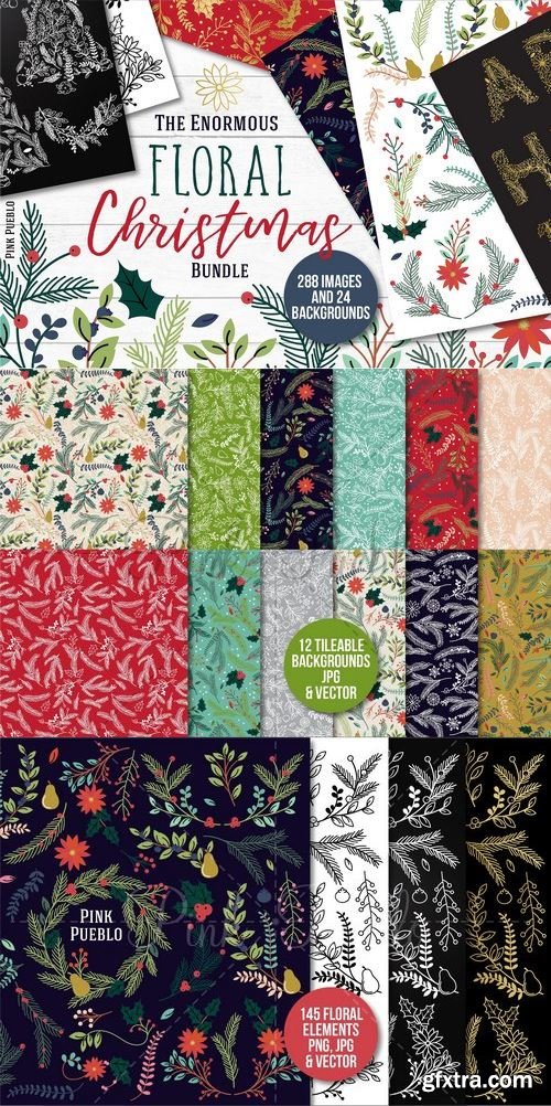 CM - Floral Christmas Bundle 1901656