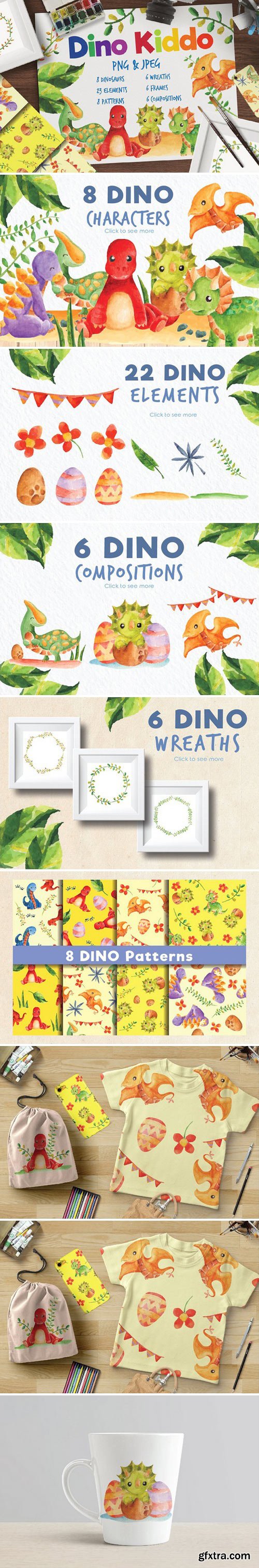 CM - Dino Kiddo Watercolor Set 2058576