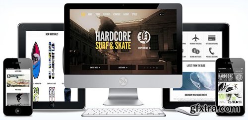 JoomlaXTC - Hardcore Shop v1.7.3 - E-Commerce Surf And Skate Template For Joomla