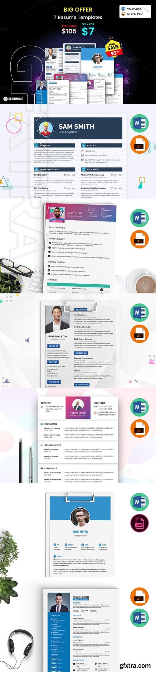 CreativeMarket - Resume bundle offer 2082904