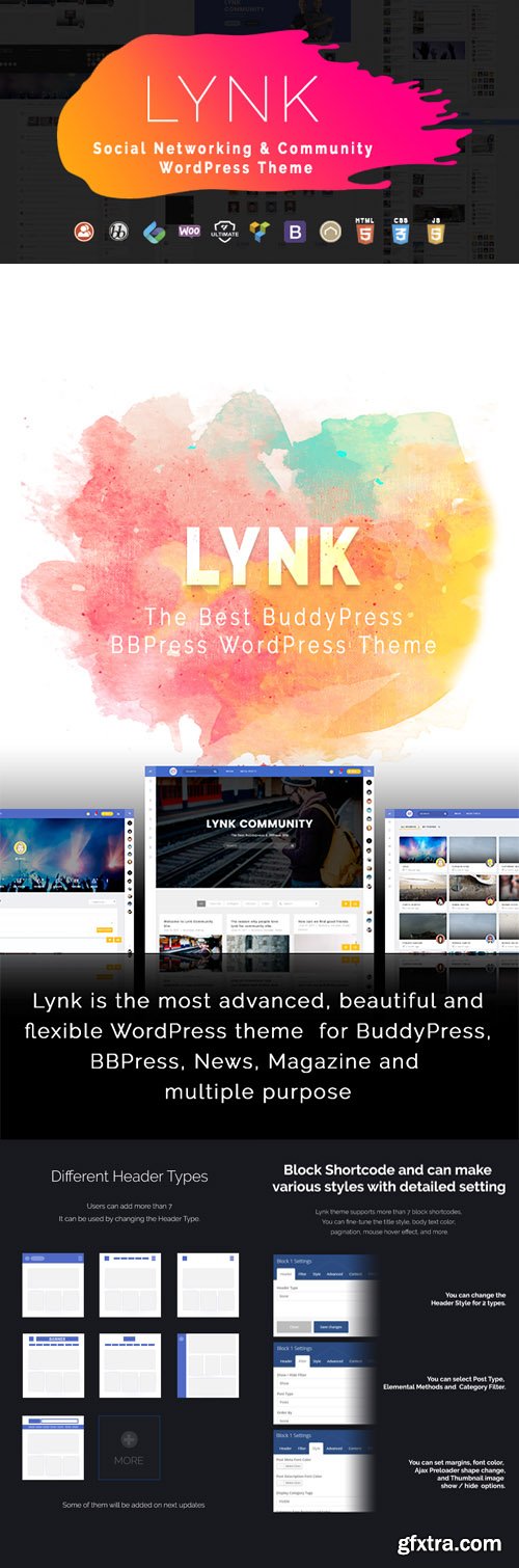 ThemeForest - Lynk v1.0.6 - Social Networking and Community WordPress Theme - 20287264