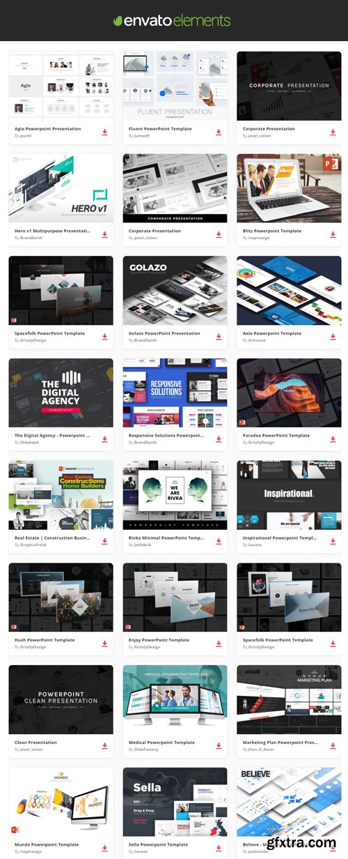 Envato Elements - PowerPoint Presentation Templates