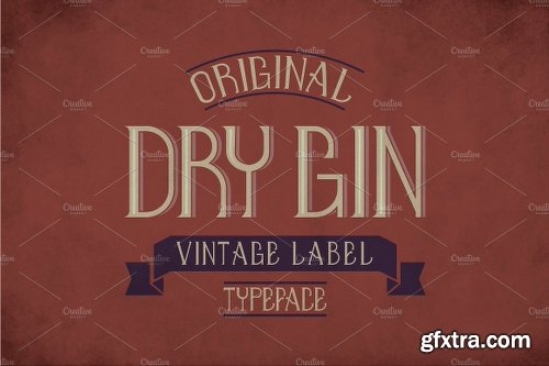 CreativeMarket Dry Gin Vintage Label Typeface 1873597