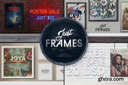 CreativeMarket Just Frames - Prints Mockups 2113402