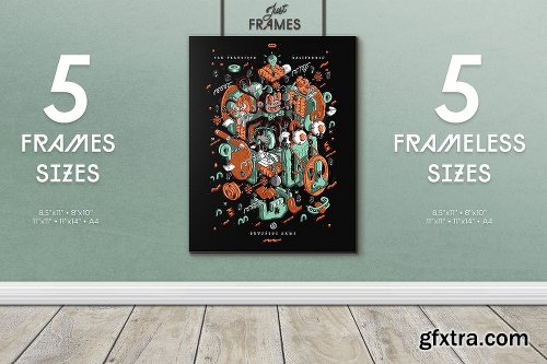 CreativeMarket Just Frames - Prints Mockups 2113402