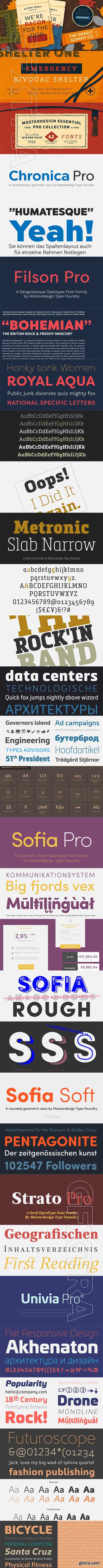 Mostardesign Essential Pro Collection font family