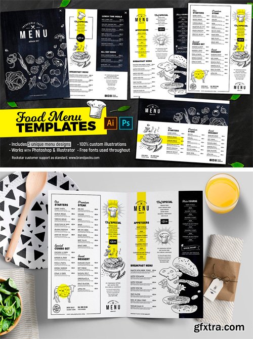 CM - 5 Food Menu Templates 2043270