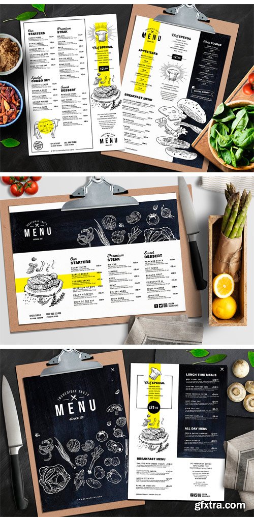 CM - 5 Food Menu Templates 2043270