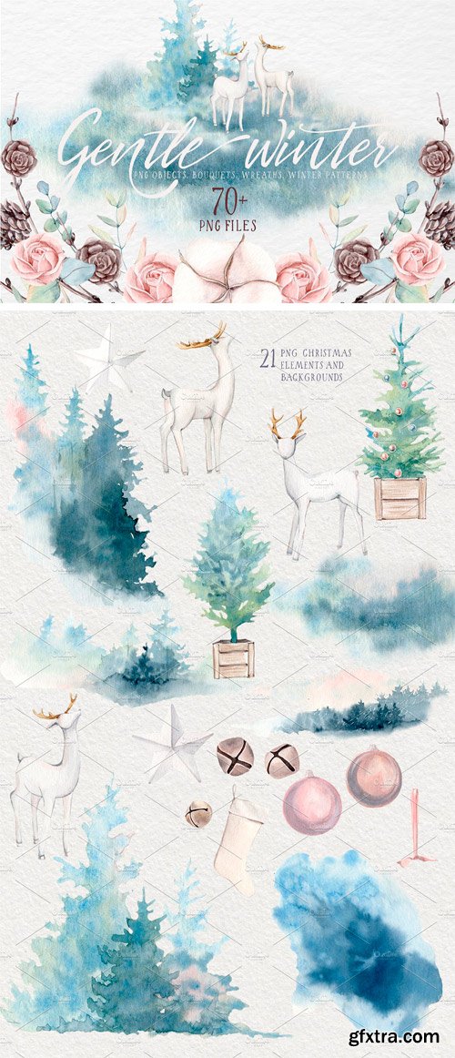 CM - GENTLE WINTER Watercolor Collection 2034307