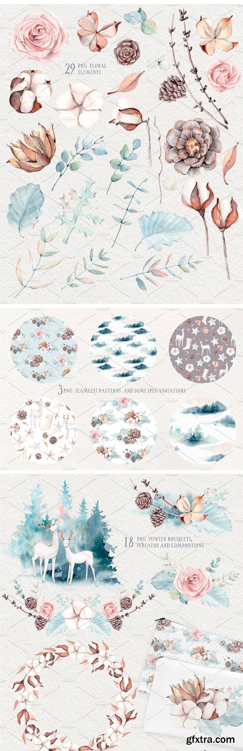 CM - GENTLE WINTER Watercolor Collection 2034307