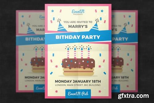 Birthday Party Flyer Template