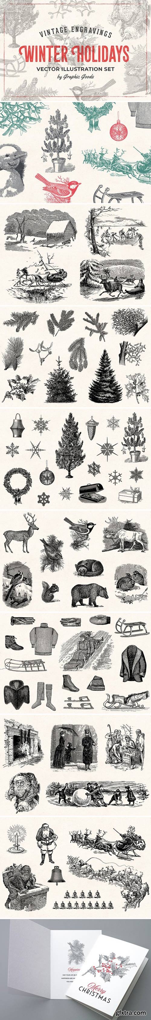 CM - Winter Holidays - Vintage Engravings 2057291