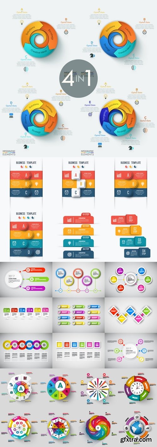 Vectors - Option Infographics Elements 86