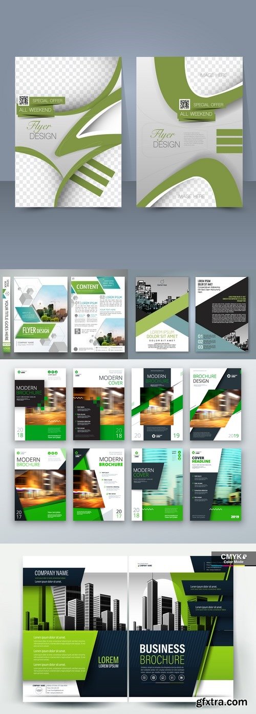 Vectors - Green Business Flyers 20