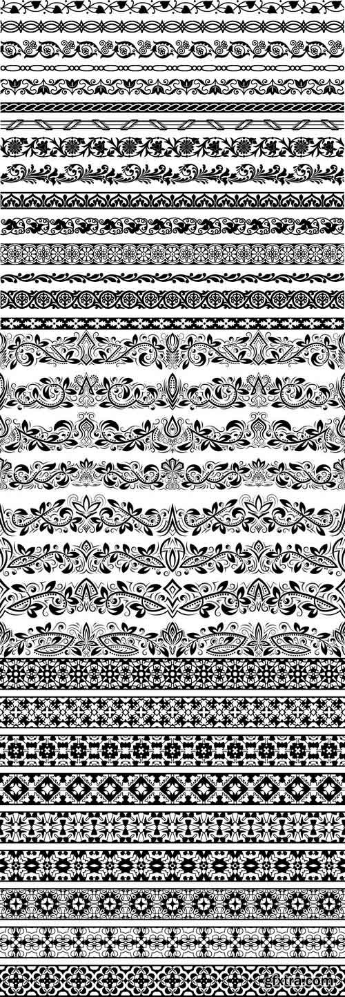 Vectors - Seamless Floral Borders 49