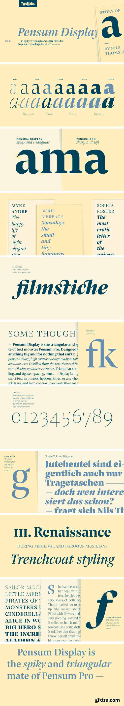 Pensum Display Font Family