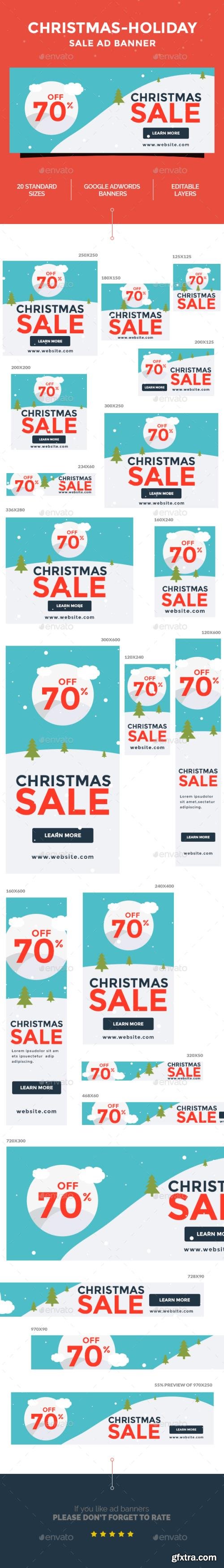 GraphicRiver - Christmas - Holiday Sale Ad Banner - 14062891