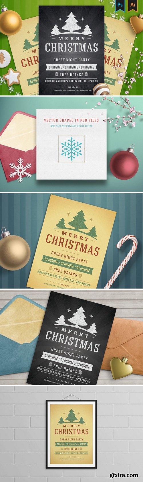 CM - Christmas party invitation flyer 1903708