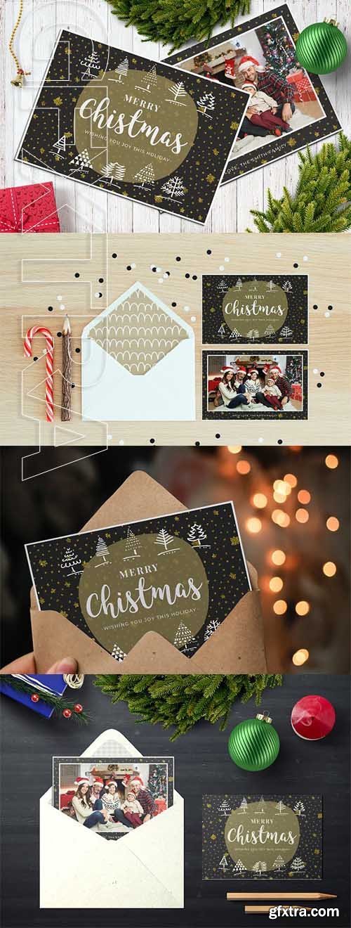 CreativeMarket - Christmas Postcard 5x7 V14 2111310