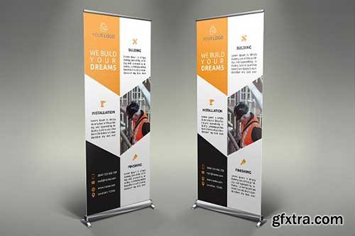 CreativeMarket - Construction Roll Up Banner 2110702