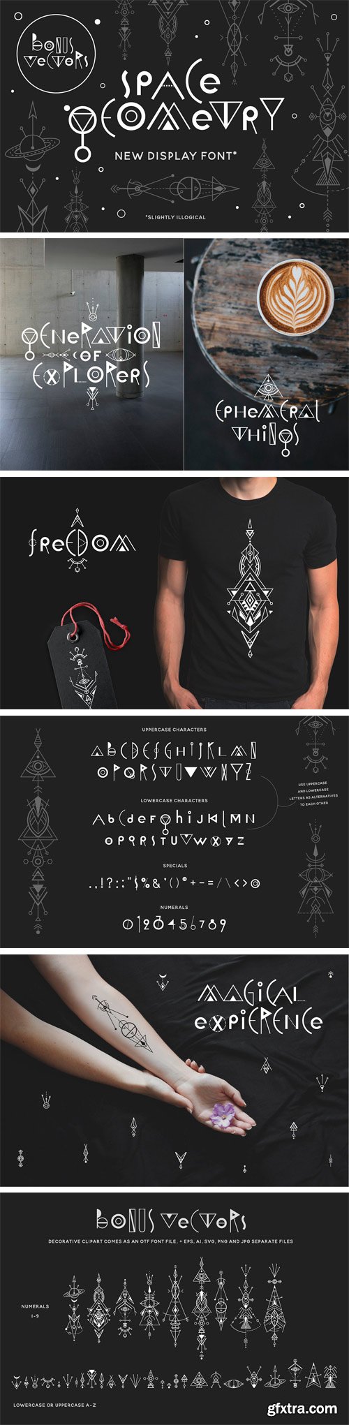 CM - Space Geometry Font + Vector Bonuses 2053461