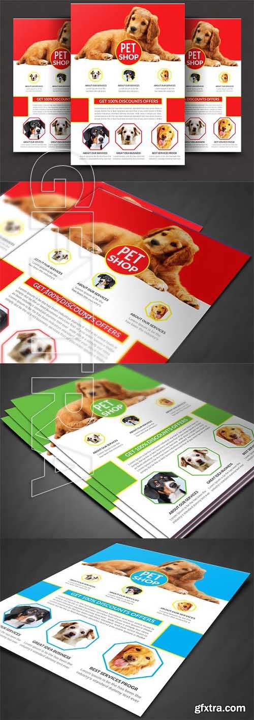 CreativeMarket - Pet Shop Flyer Template 2111470