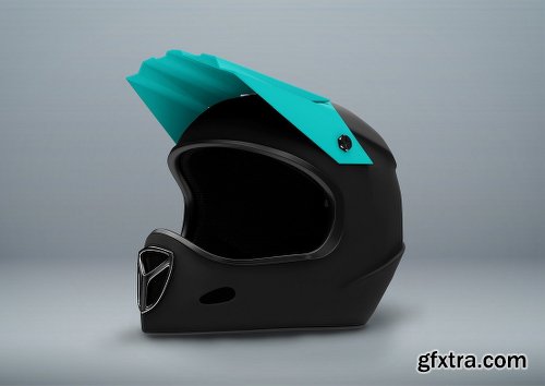 CreativeMarket Fullface Motorcycle Helmet Mockup 2025701