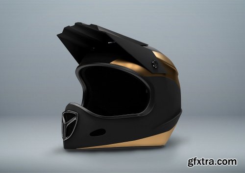 CreativeMarket Fullface Motorcycle Helmet Mockup 2025701