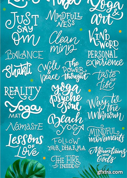 CM - Yoga Studio Lettering & Graphic Set 2053763