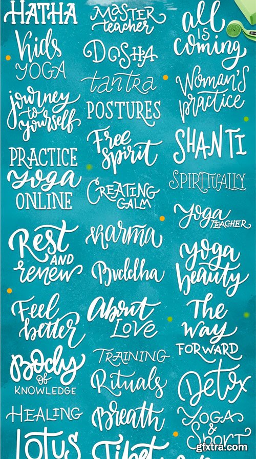 CM - Yoga Studio Lettering & Graphic Set 2053763