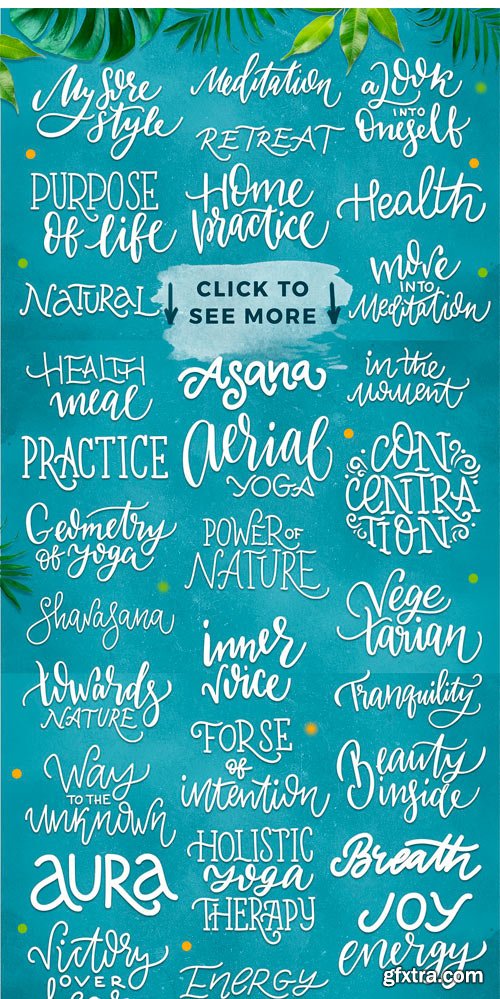 CM - Yoga Studio Lettering & Graphic Set 2053763