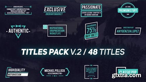 Videohive - Titles Pack V.2 - 21032468