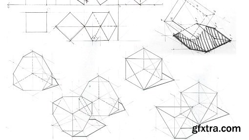Cube On Spatial Diagonal (Architectural Technical Drawing 101)