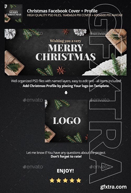 GraphicRiver - Christmas Facebook Cover + Profile 21085973