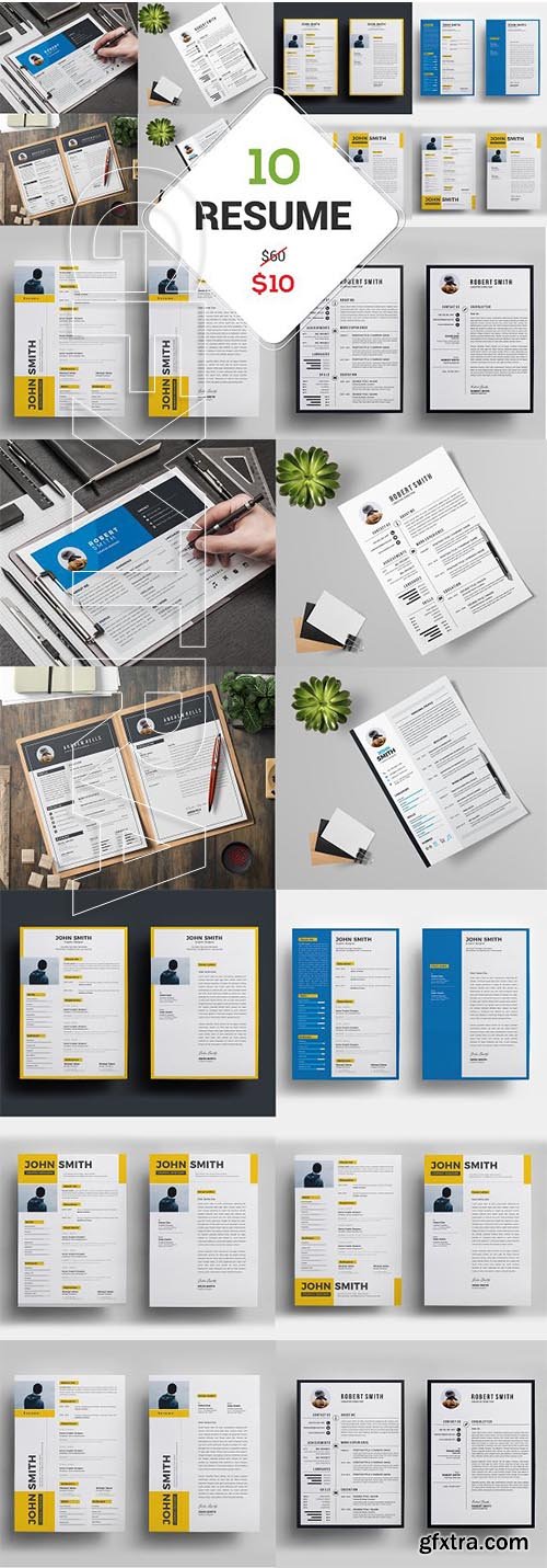 CreativeMarket - 10 Resume 2128738