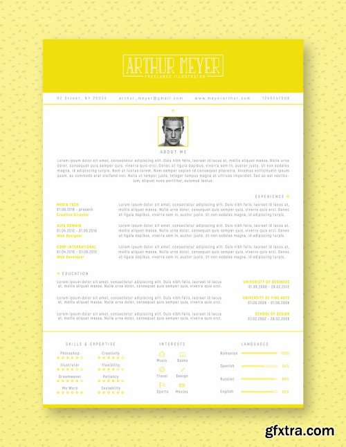 CreativeMarket Professional Resume / CV Template 2089885