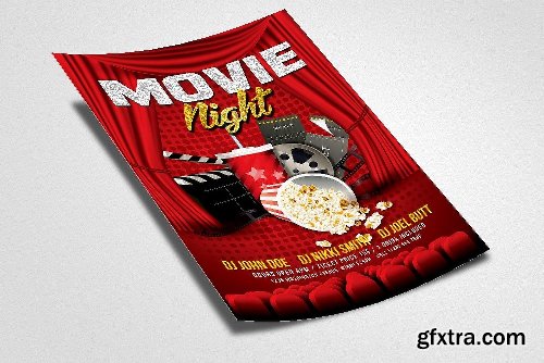 CreativeMarket Movie Night Cinema Flyer 2106001