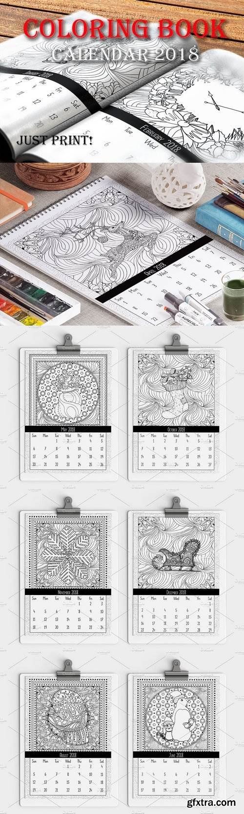 CM - Coloring Book Calendar 2018 SALE! 1966196