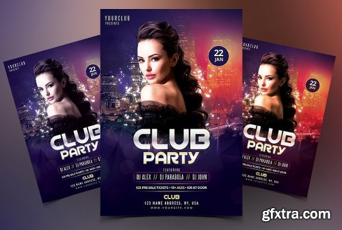 CreativeMarket Club Party - DJ PSD Flyer Template 2089434