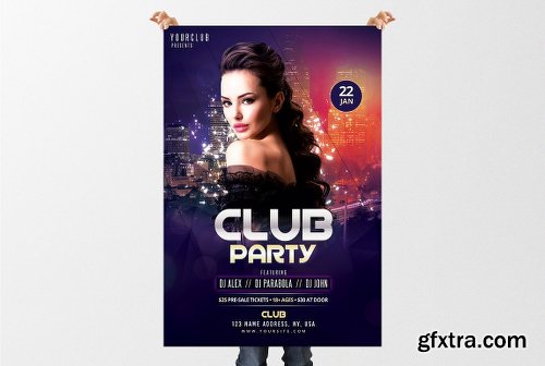 CreativeMarket Club Party - DJ PSD Flyer Template 2089434